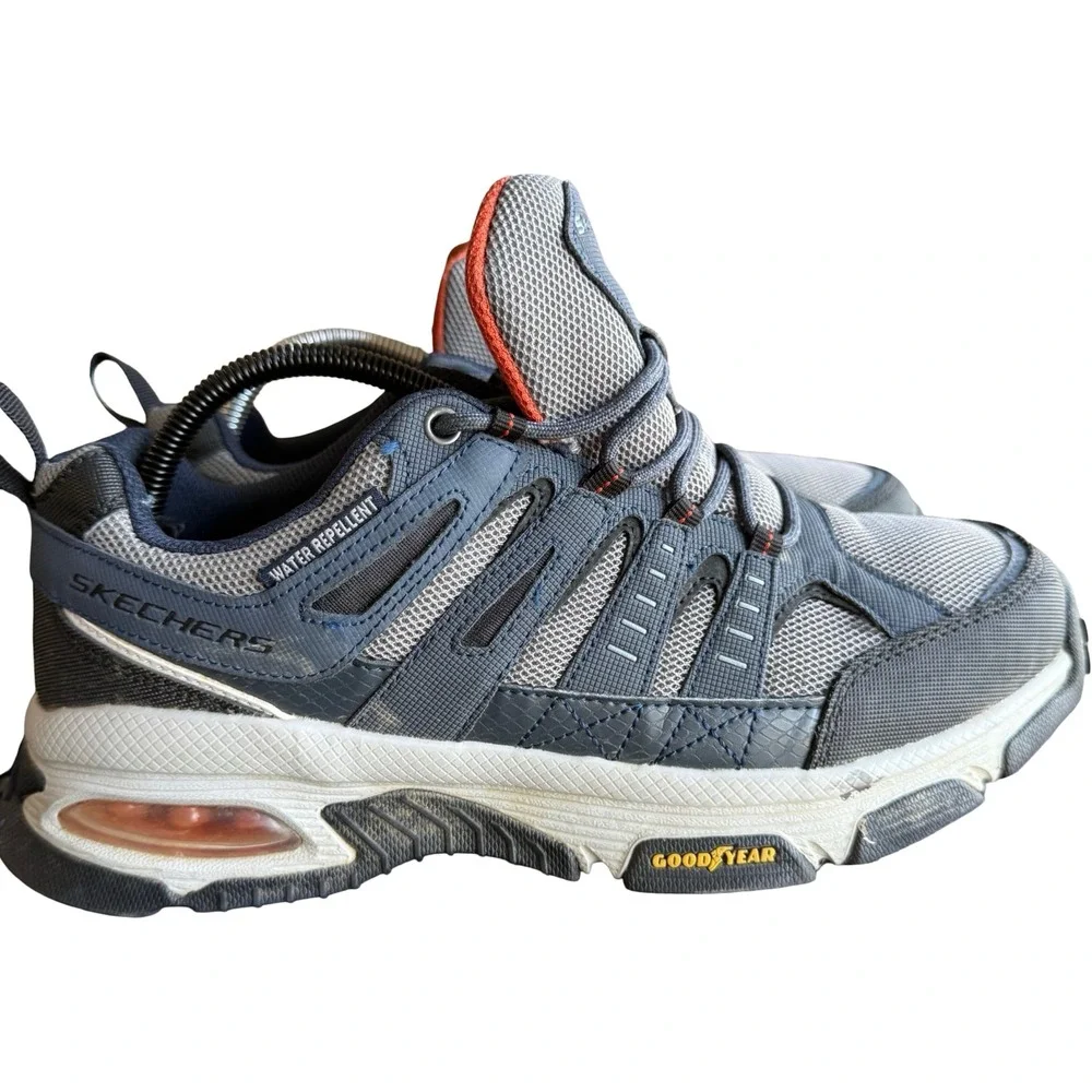 Skechers Mens Air Envoy Water Repellent Hiking Shoes Charcoal Grey Orange  Sz9